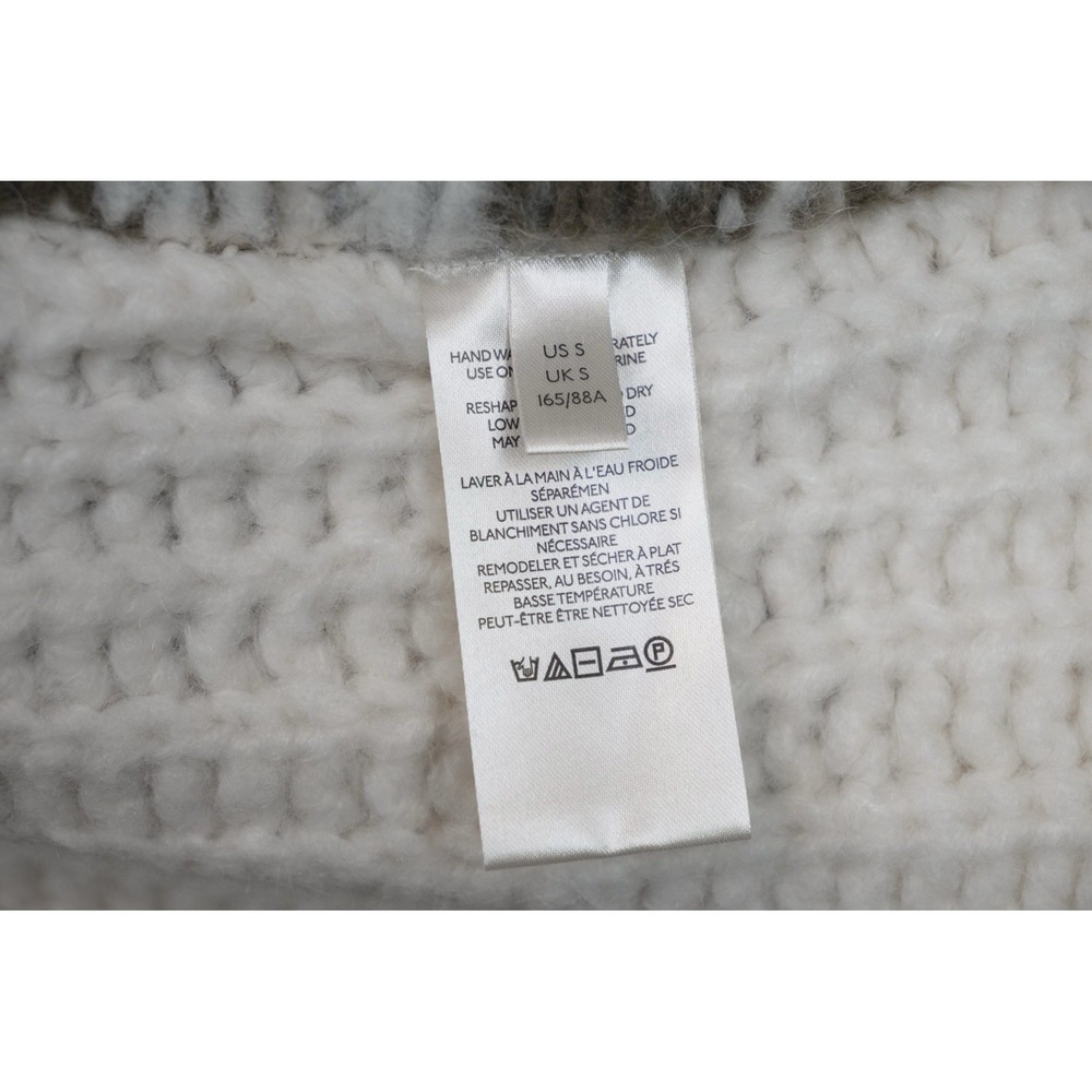 NWT Free People Alpine Pullover Sweater Ivory Fair Isle Chunky Knit Size Small - Picture 4 of 7